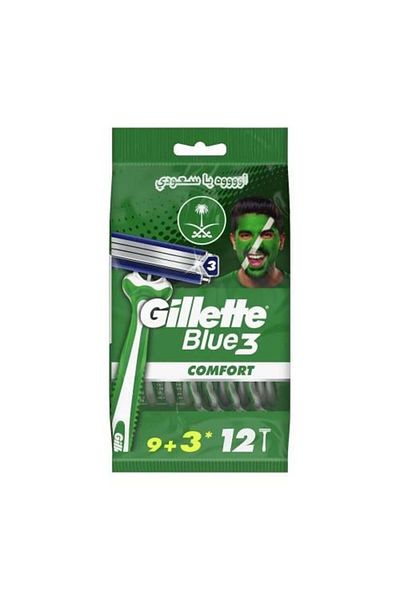 Gillette Blue 3 Comfort Men's Razor Blades 3 Blades - 12 Count