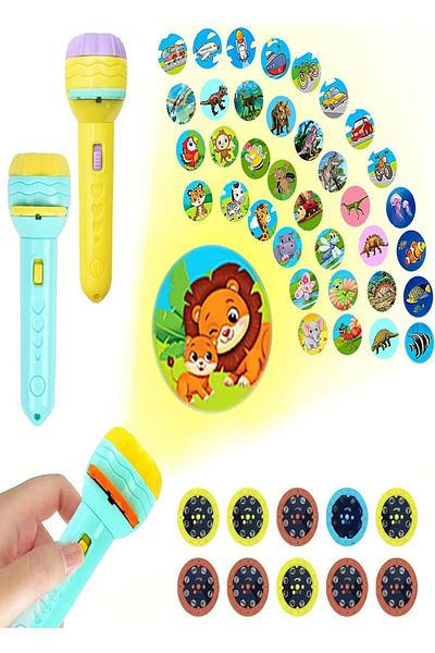 Bundera Toy 80 Different Picture Projection Educational Toy Flashlight Projection Projector