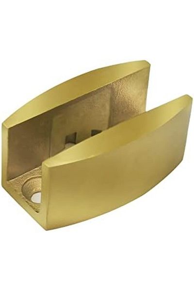 Generic مشبك زجاج CKB للزجاج مقاس 1/4"-3/8"(6 مم-10 مم)، مشبك زجاج من الفولاذ المقاوم للصدأ 304 مقاس 2"*1"(50 مم*3 مم) للزجاج