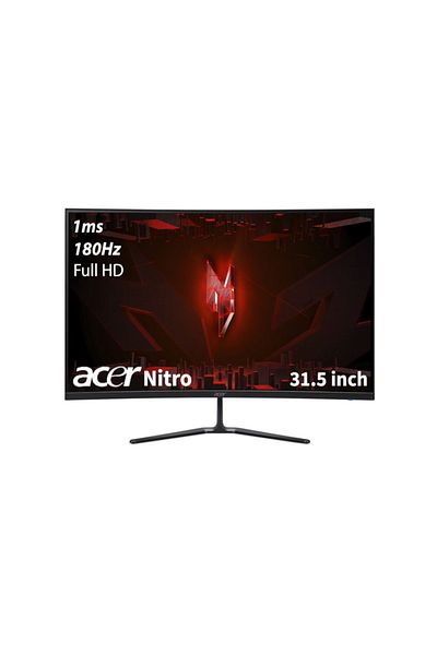 ACER Nitro Um-je0ee 308 31.5-inch FHD Curved 180Hz 1ms Monitor, Black