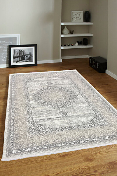 ünalcarpet 4m2-6m2 Bambu Tarz Modern Sık Dokuma Halı Salon Oturma Odası Mutfak Halısı Antialerjik Mavi