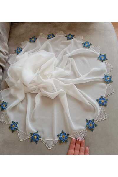 NUMİSTORE İğne oyası beyaz renk namaz örtüsü