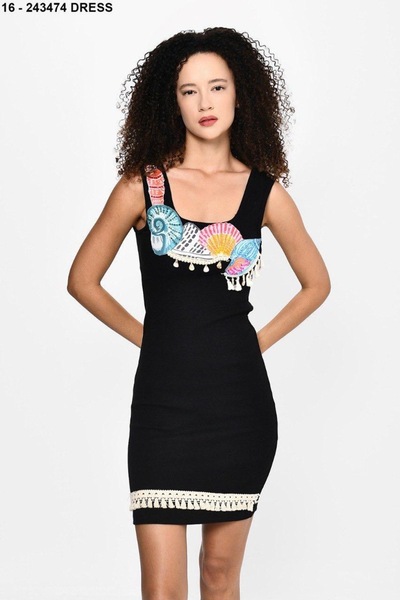 DQMANE Design Stone, Beaded Strap Dress