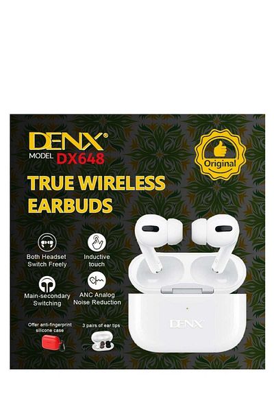 Denx سماعات رأس لاسلكية حقيقية