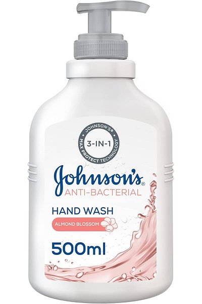 Johnson's Anti-Bacterial Hand Wash, Almond Blossom, 500ml