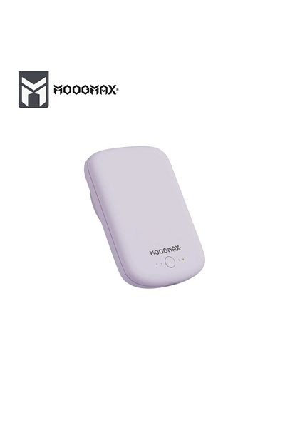 MOOGMAX Mini Magnetic Wireless Power Bank 20W Fast Wireless Charger Portable External Battery 10000mAh Purple