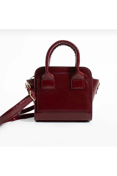 Zeynep Ceyda Koçak Women's Small Size Box Model Three Compartment Zippered Shoulder Bag