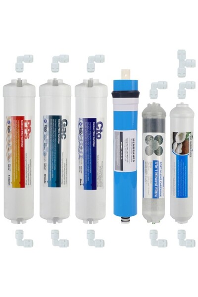 SULOOK Su Arıtma Cihazı Filtresi 6'lı Filtre Seti Paket 10 Aşama Membran