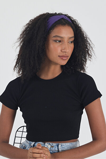 Butikgiz Γυναικεία βαμβακερή χτενισμένη βαμβακερή, αντιολισθητική, μαλακή, εύκαμπτη, Μπαντάνα με κορδέλα μαλλιών με STYLE