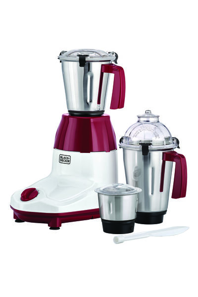 Black&Decker خلاط ومطحنة بلاك آند ديكر 3 في 1 الحجم: 1.5 لتر، القوة: 750 واط، اللون: أبيض مع أحمر خدود