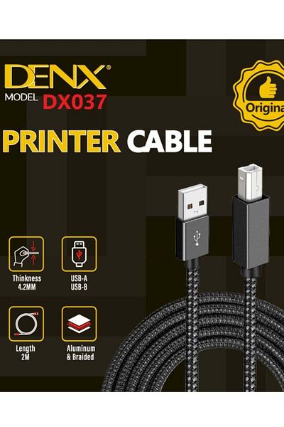 Denx طابعة كابلات قماش بطول 2 متر
