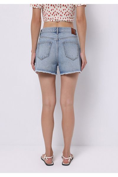 Colin's Mom Fit High Waist Straight Women's Indigo Jean Shorts