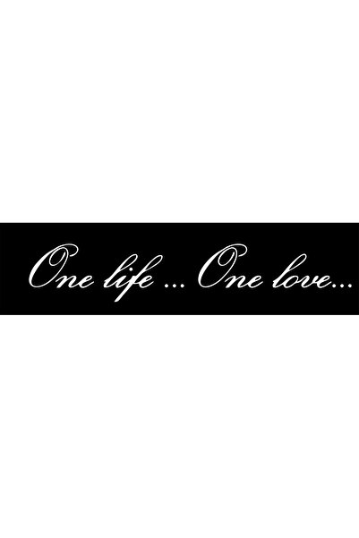 Birim Matbaa One Life One Love Text Car Sticker (47X10 cm)