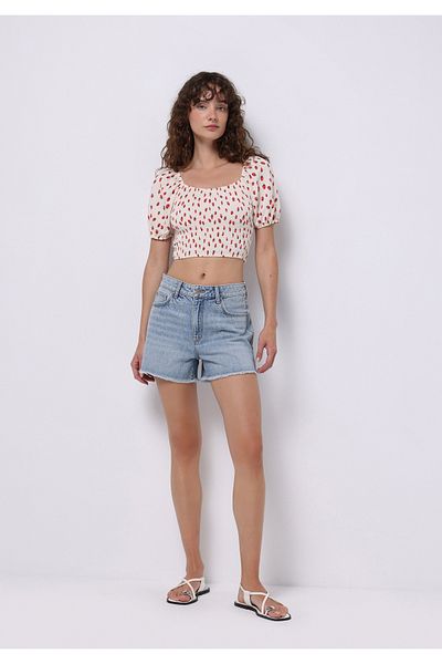 Colin's Mom Fit High Waist Straight Women's Indigo Jean Shorts