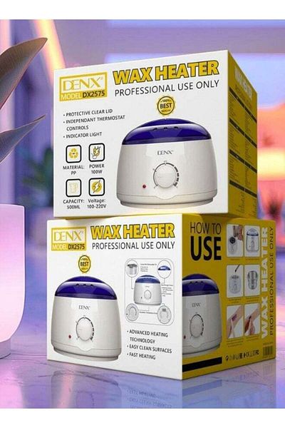 Denx جهاز تسخين الشمع لإزالة الشعر بقوة 100 واط وسعة 500 مل DX2575