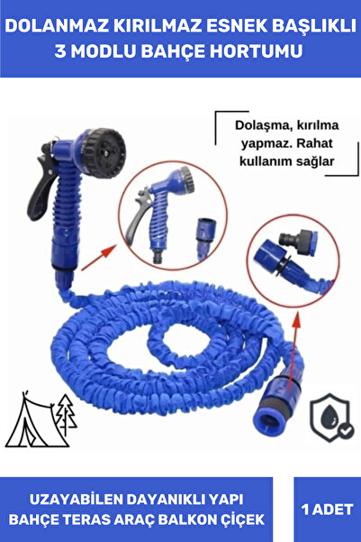 Genel Markalar Özel Üretim 7 Kademeli Uzayan Kırılmaz Dolaşmaz Bahçe Sulama Araç Yıkama Tabancalı 30 Metre Hortum