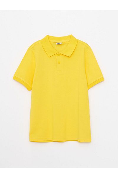 LC Waikiki Tricou de bază din bumbac cu mânecă scurtă cu gât polo pentru băiat