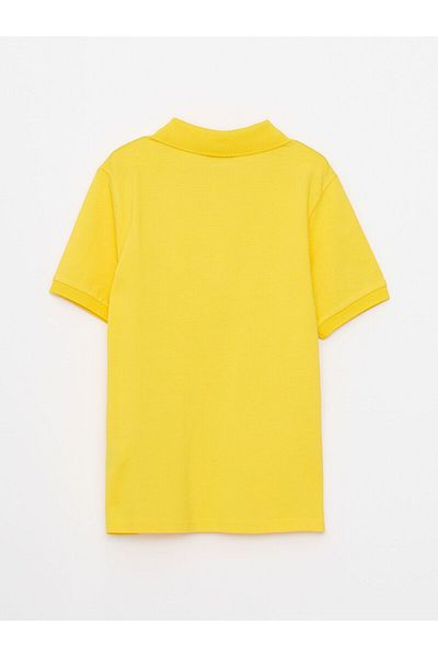LC Waikiki Tricou de bază din bumbac cu mânecă scurtă cu gât polo pentru băiat