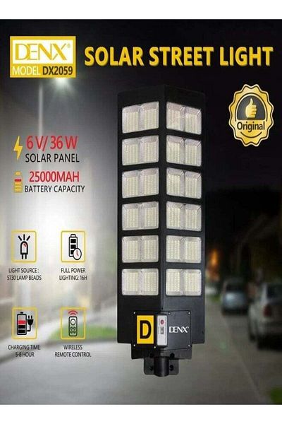 Denx مصباح شارع يعمل بالطاقة الشمسية DX2059