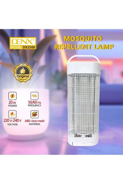Denx صائد البعوض والحشرات داخل وخارج المنزل بقوة 20 واط باستخدام الصدمة الكهربائية وضوء ليد