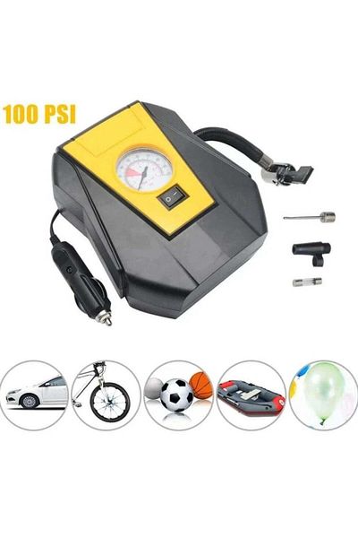 Denx مضخة هواء DX1790، 70 واط، ضغط يصل إلى 100 رطل لكل بوصة مربعة، مع كابل بطول 3 أمتار لمختلف أنواع الإطارات