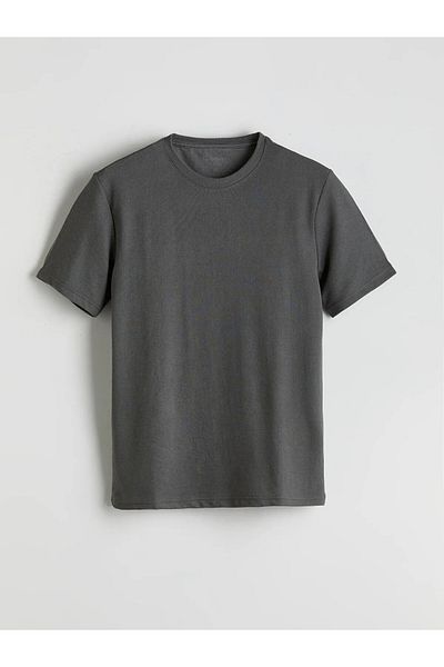 LC Waikiki Crew Neck Short Sleeve Men's Textured T-Shirt