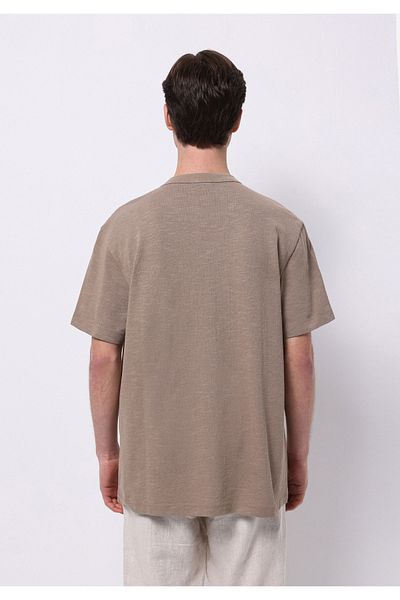 Colin's Comfort Fit Round Neck Plain Men's Gray Short Sleeve T-Shirt