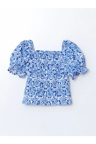LC Waikiki Bluză Crop pentru fetiță cu guler pătrat