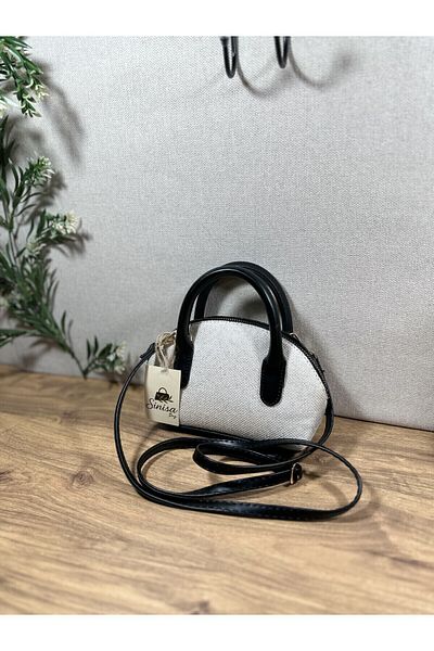 SİNİSA BAG Women's Mini Canvas Cross Strap Hand and Shoulder Bag