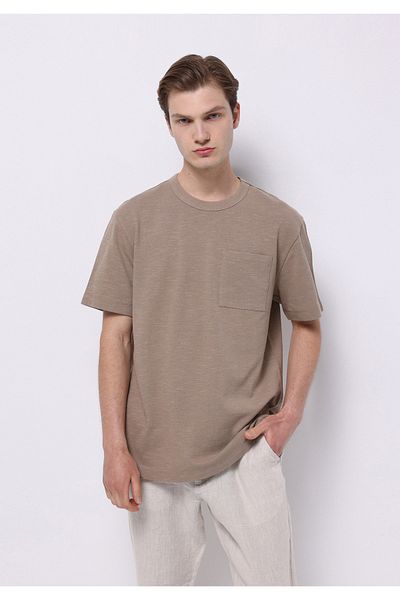 Colin's Comfort Fit Round Neck Plain Men's Gray Short Sleeve T-Shirt