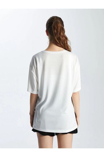 LC Waikiki Γυναικείο αθλητικό μπλουζάκι Crew Neck Oversize