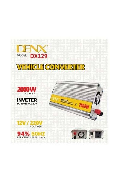 Denx محول طاقة للسيارة بقوة 2000 واط من تيار مستمر 12 فولت إلى تيار متردد 220 فولت