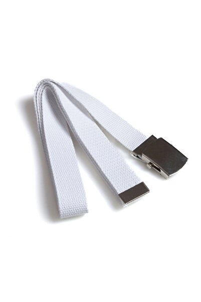 İZMİR ASKERİ MALZEME Marine Corps White Colored White Buckle External Belt