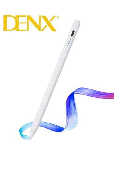 Denx قلم ستايلس عالمي للأجهزة اللوحية والهواتف الذكية، يدعم أنظمة ويندوز، آيفون، وأندرويد، أبيض