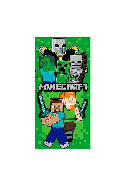 MINECRAFT Children's bath towel, multicolor, 70x140 cm, Happy, Minecraft