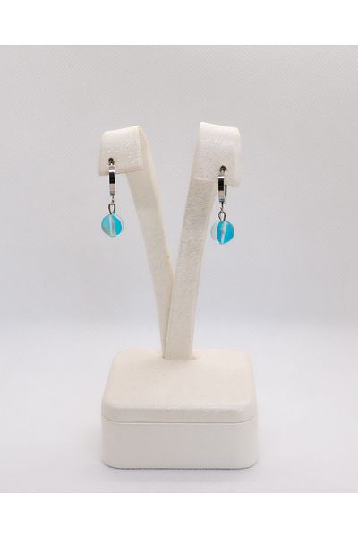 Luna Aura Akua Quartz Stone Steel Earrings