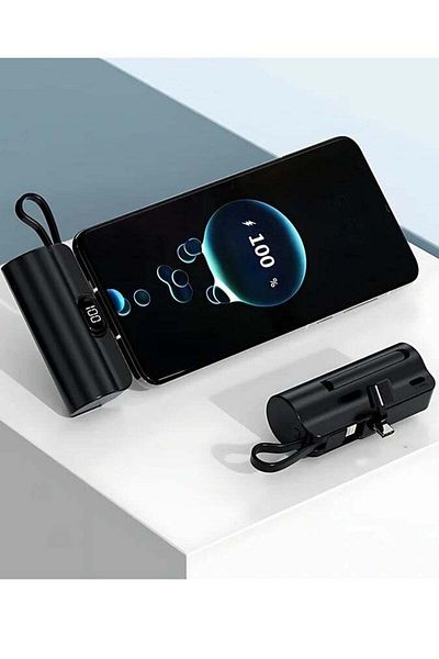 Denx شاحن باور بانك صغير مع منافذ متعددة