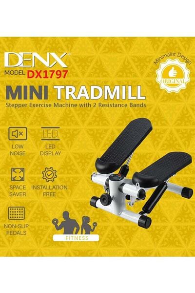 Denx جهاز تمرين منزلي إلكتروني بشاشة عرض صغيرة للياقة البدنية مع أشرطة مقاومة