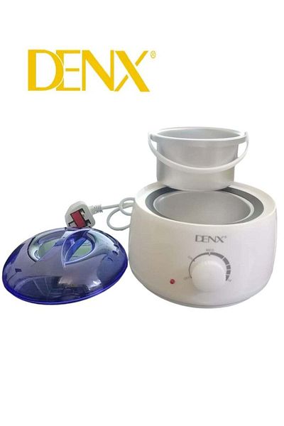 Denx سخان شمع لإزالة الشعر 500 مل أبيض/أزرق