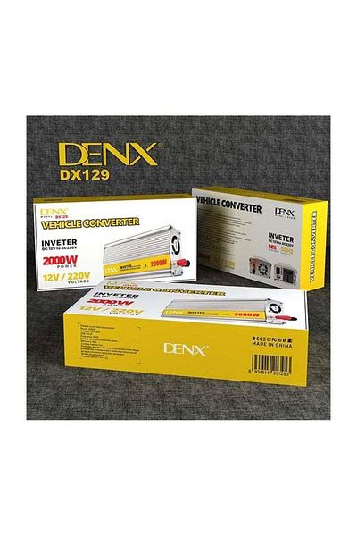 Denx محول طاقة للسيارة بقوة 2000 واط من تيار مستمر 12 فولت إلى تيار متردد 220 فولت