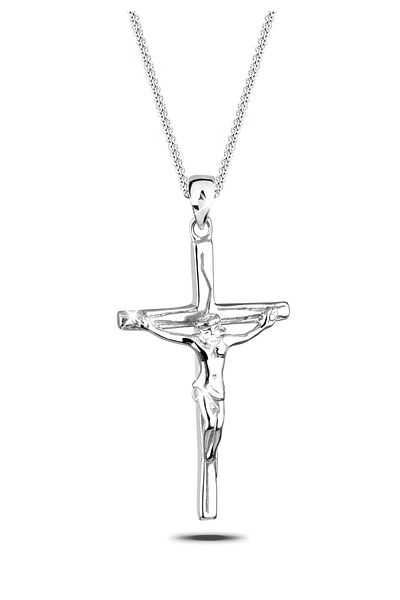 ELLI Halskette Damen Kreuz Anhänger Glaube Religion Klassisch in 925 Sterling Silber