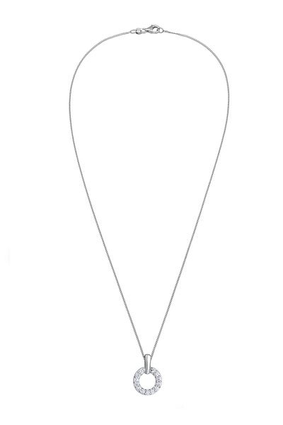 ELLI Kurze Damen-Kreis-Halskette mit Diamanten – feine Kette mit gemahlenem Diamant