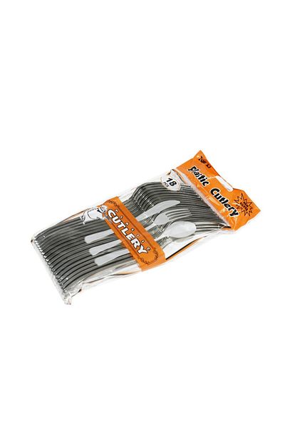 HF 18-piece disposable plastic forks