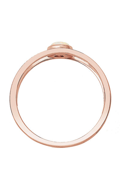 ELLI Dvouřadý syntetický opálový prsten – dámský řemínek ze stříbra 925