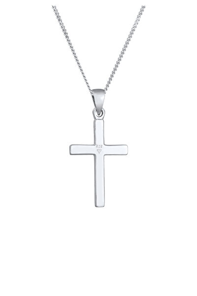 ELLI Dámský náhrdelník s křížkem a přívěskem, strukturovaný, ze sterlingového stříbra 925