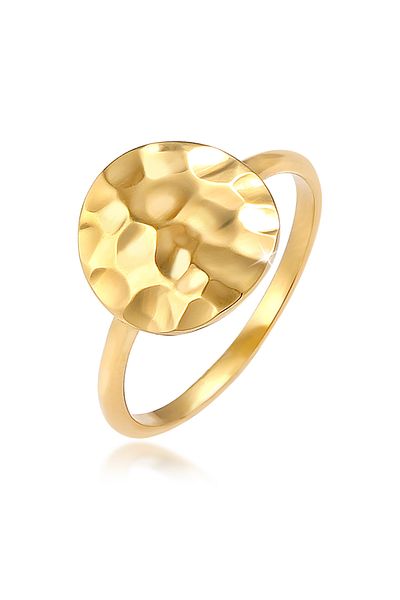 ELLI Ring Ladies' Hammered Trend Platelet In 925 Sterling Silver