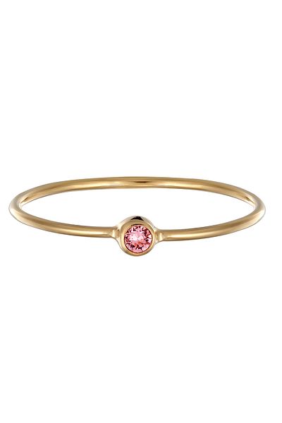 ELLI Ring Damen Solitär Stapel Filigran Mit Kristallen Grün In 925 Sterling Silber Vergoldet