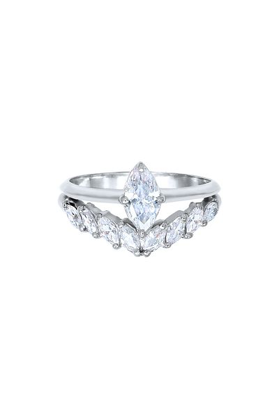 ELLI Inel Premium Inel Doamnelor Splendint Elegant Cu Cristale Zirconiu În Argint Sterling 925 Aur-p