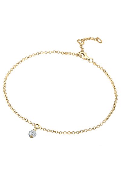 ELLI Damen-Armbandball aus 925er-Sterlingsilber mit Kristallen