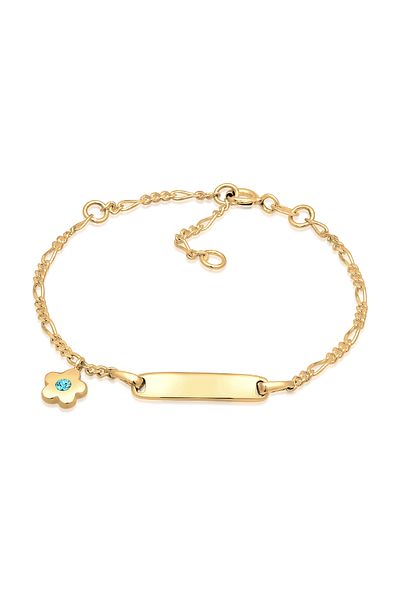 ELLI Armband für Kinder, Ausweis, Blumengeburt, 925er Sterlingsilber